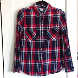 OLD NAVY Women's Button Down Long Sleeve Plaid Shirts Size S